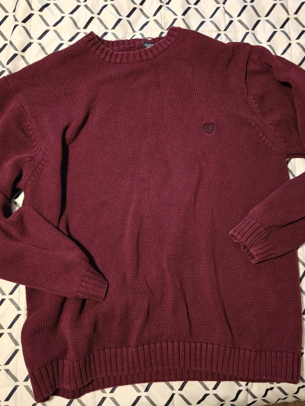 Men's CHAPS sweater - XXL - Burgundy - 100% cotton